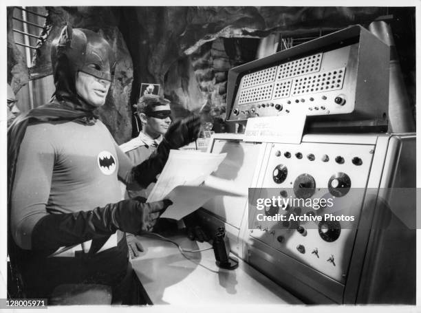 Adam West as Batman in a scene from the film 'Batman', 1966-1968 Series.