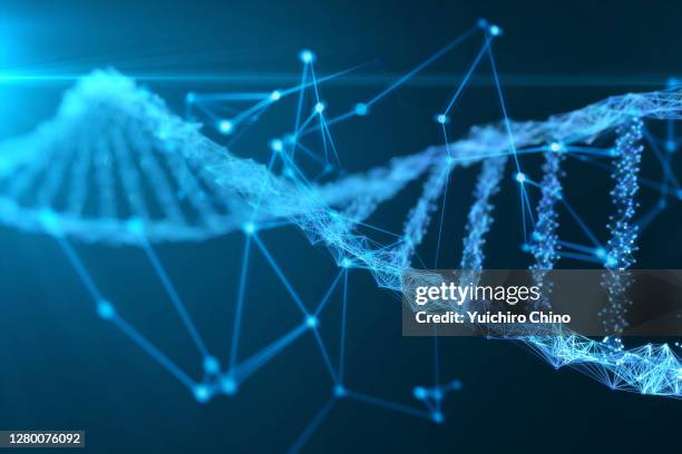 abstract digital network dna structure - dna spiral stock pictures, royalty-free photos & images