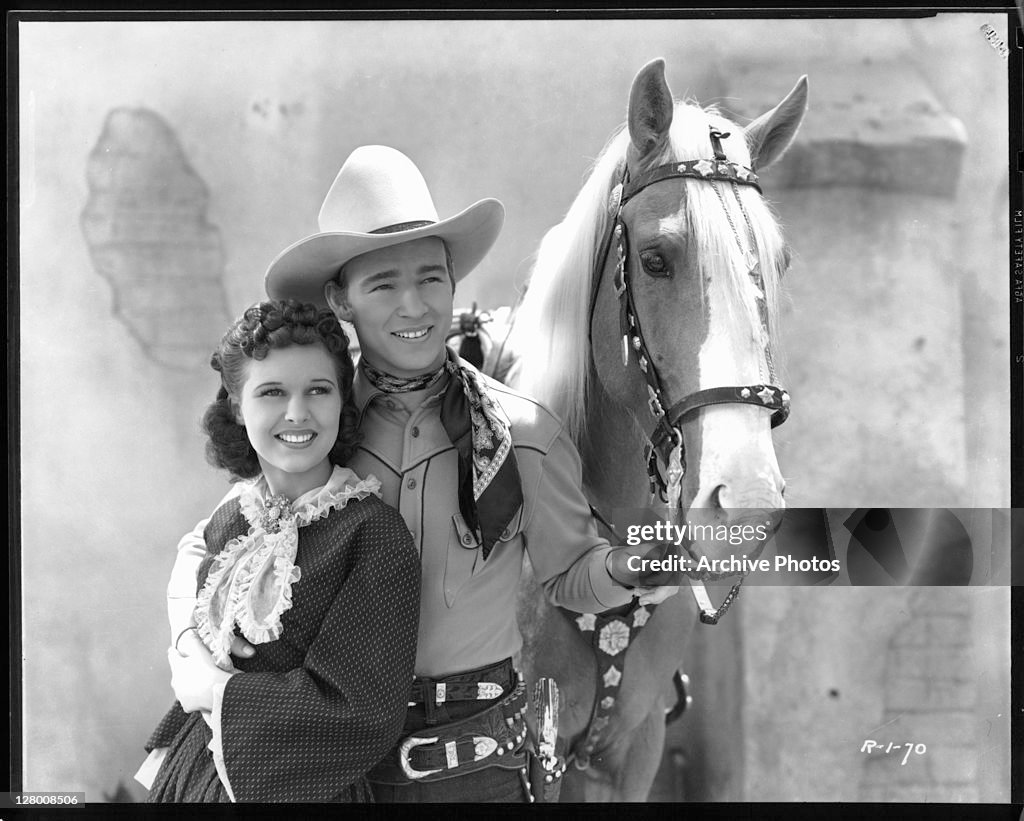 Mary Hart And Roy Rogers In 'Billy The Kid Returns'