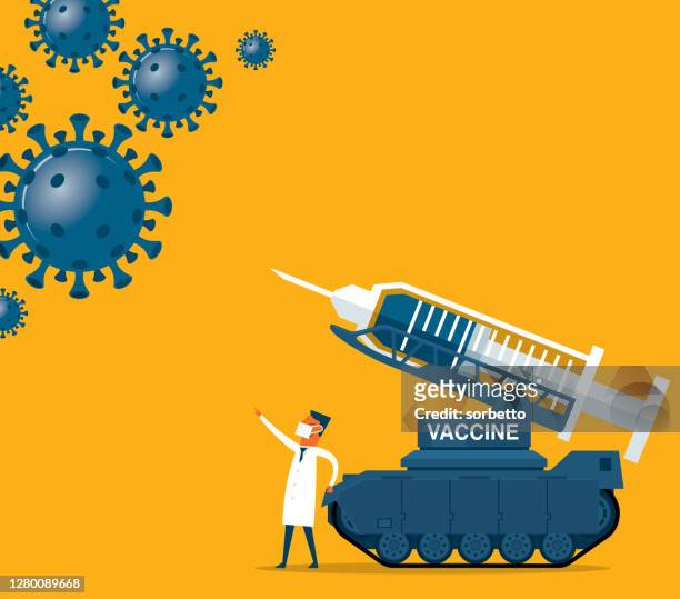 vaccine for new coronavirus - coronavirus scientist stock illustrations