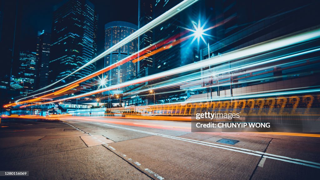 香港夜城。