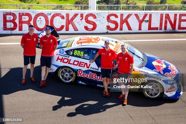 Craig Lowndes driver of the Red Bull Holden Racing Team Holden Commodore ZB, Jamie Whincup driver of the Red Bull Holden Racing Team Holden Commodore...