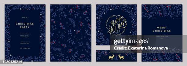 universal christmas templates_01 - christmas dinner party stock illustrations
