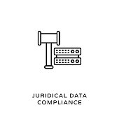Juridical Data Compliance icon in vector. Logotype