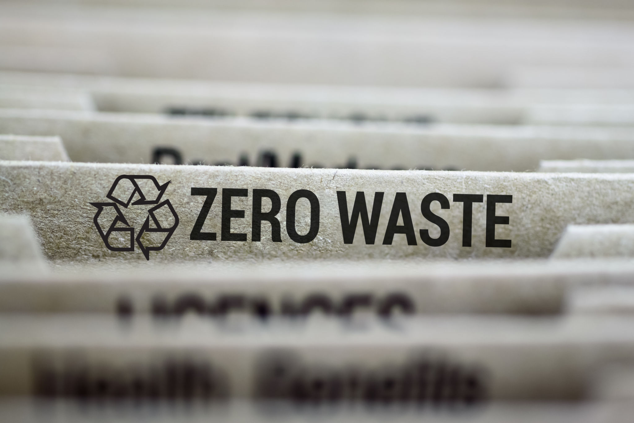 Zero waste titled file folder tab Zero waste titled file folder tab