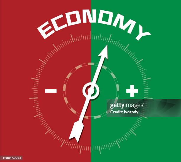 economic growth - digital signage display stock illustrations