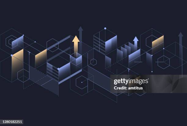 technologie-sechsecke - machinery stock-grafiken, -clipart, -cartoons und -symbole