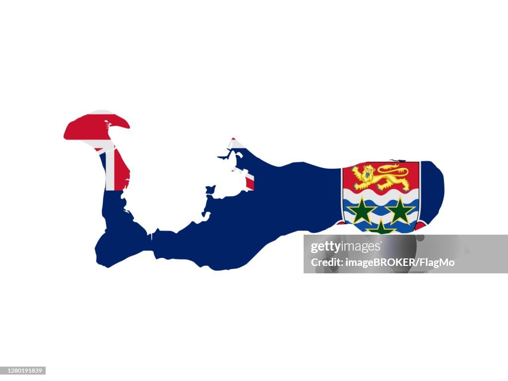 Flag in form form of the geographical country, Cayman Islands, Latin America and the Caribbean, Caribbean, Americas