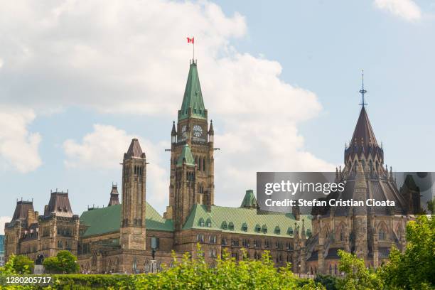 parliament building in ottawa, ontario, canada - canada government stock pictures, royalty-free photos & images