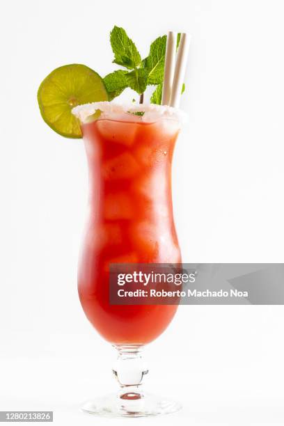 a bloody mary, cubanito, or caesars cocktail - cocktail isolated stock pictures, royalty-free photos & images