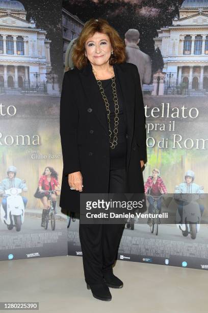 Laura Delli Colli attends the photocall of the opening of "Un Cielo Stellato Sopra Il Ghetto Di Roma" on October 14, 2020 in Rome, Italy.