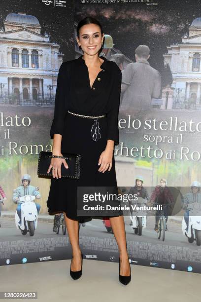 Alessia Maiello attends the photocall of the opening of "Un Cielo Stellato Sopra Il Ghetto Di Roma" on October 14, 2020 in Rome, Italy.