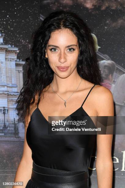 Emma Matilda Lio attends the photocall of the opening of "Un Cielo Stellato Sopra Il Ghetto Di Roma" on October 14, 2020 in Rome, Italy.