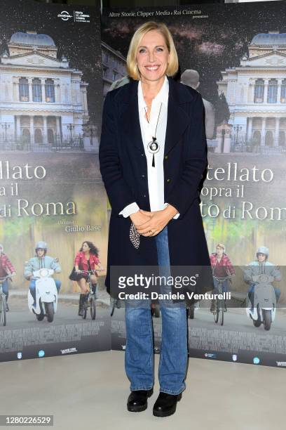 Alessandra Celi attends the photocall of the opening of "Un Cielo Stellato Sopra Il Ghetto Di Roma" on October 14, 2020 in Rome, Italy.