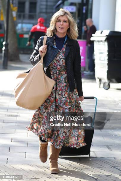 Kate Garraway seen arriving at Smooth Radio Studios on October 15, 2020 in London, England.