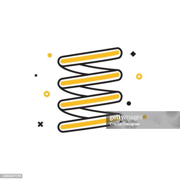 flexibility flat line icon, outline vector symbol illustration. - big data processing stock illustrations