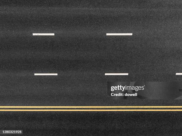 new asphalt road with traffic sign - road marking stock pictures, royalty-free photos & images