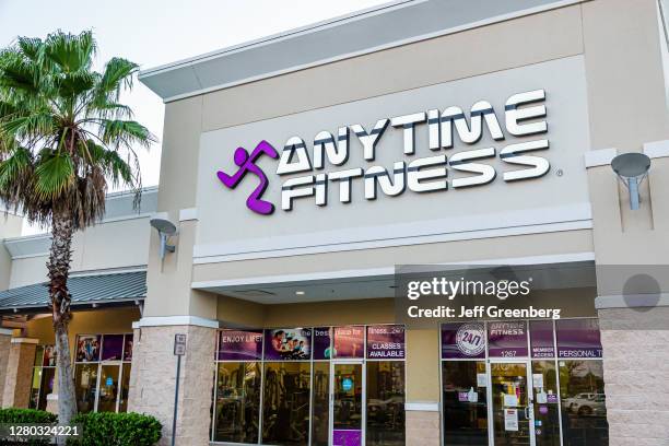 Florida, Spring Hill, Nature Coast Commons, shopping mall, Anytime Fitness entrance.