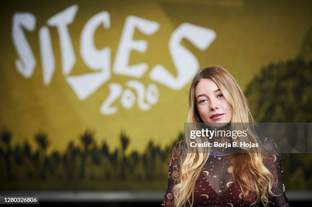 Spanish actress Charlotte Vega during the presentation of "Mosquito State" film at Sitges Film Festival on October 15, 2020 in Sitges, Spain.