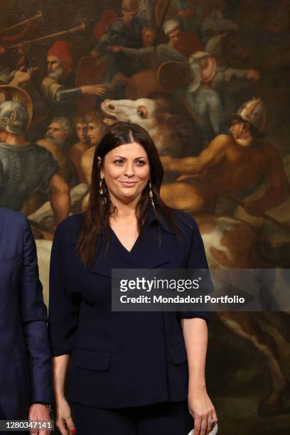 Politics Jole Santelli during the oath at Palazzo Chigi for her new post as Undersecretary of State at the Ministry of Labor and Social Policies....