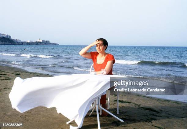 Italian-English actress Greta Scacchi, Vieste, 18th August 1999.