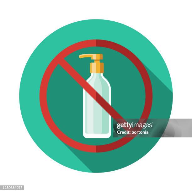 illustrations, cliparts, dessins animés et icônes de cosmétiques simple utilisation plastics ban icon - revitalisant capillaire