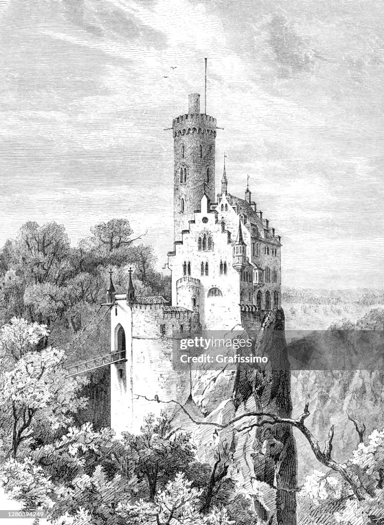 Castillo de Lichtenstein Alemania 1866