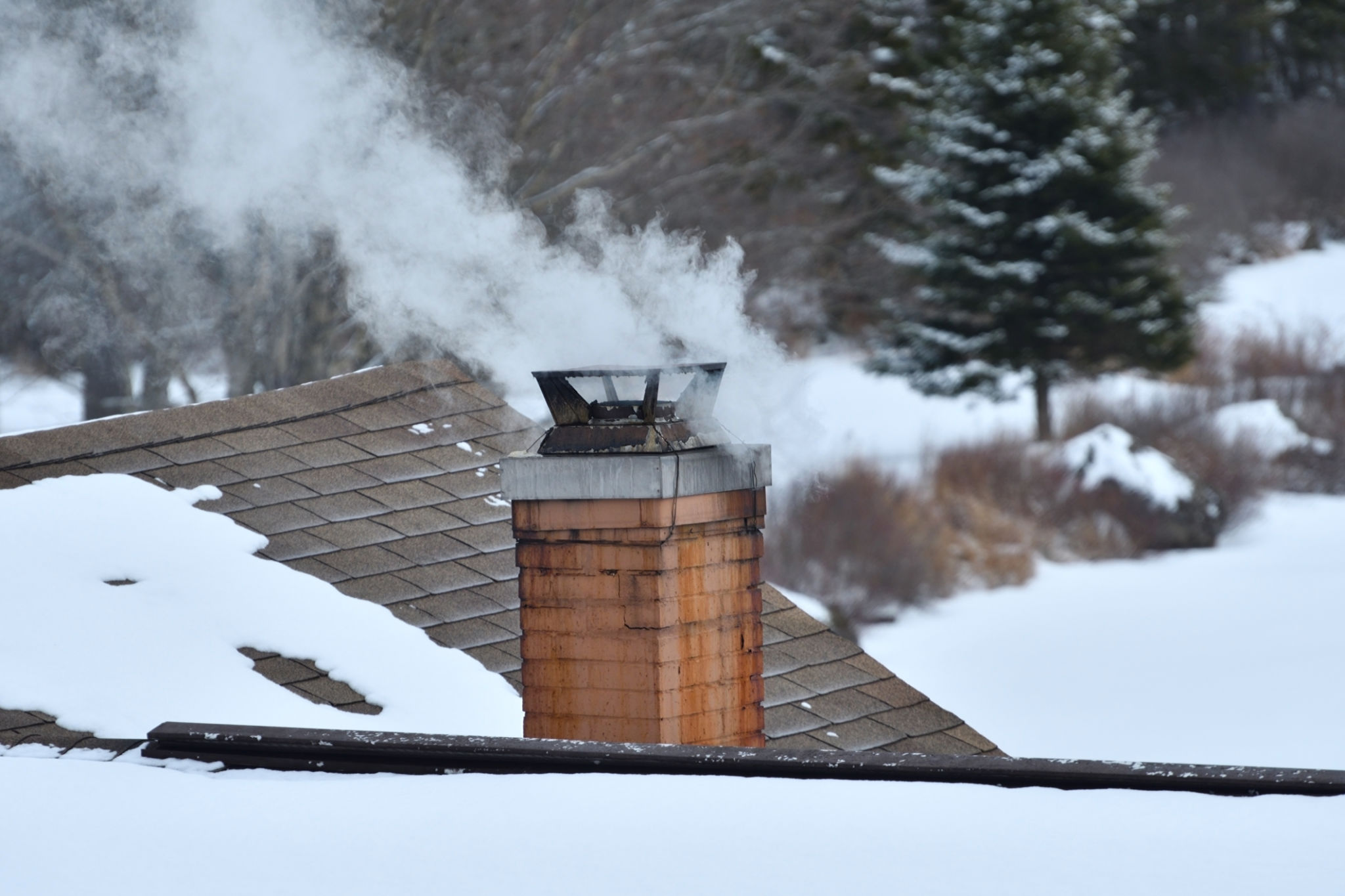 winter chimney