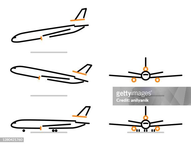 airplane icon - anilyanik stock illustrations