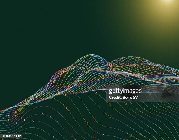 isolines of network - big data isometric stock pictures, royalty-free photos & images