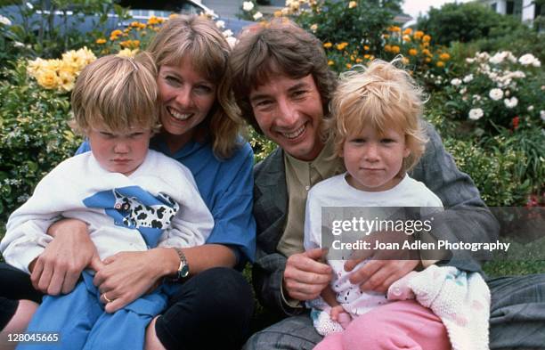 Actor and comedian Martin Short poses with wife, Nancy Dolan and kids, Katherine Elizabeth and Oliver Patrick for a portrait in 1989 in Los Angeles,...