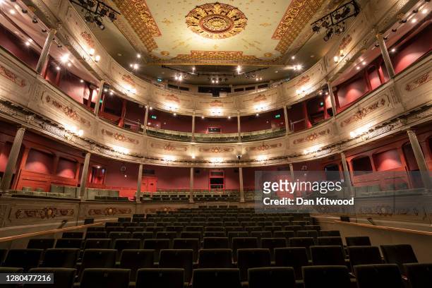 An interior shot of the Bristol Old Vic theatre on October 15, 2020 in Bristol, England. The theatre company based at Bristol's Theatre Royal, the...