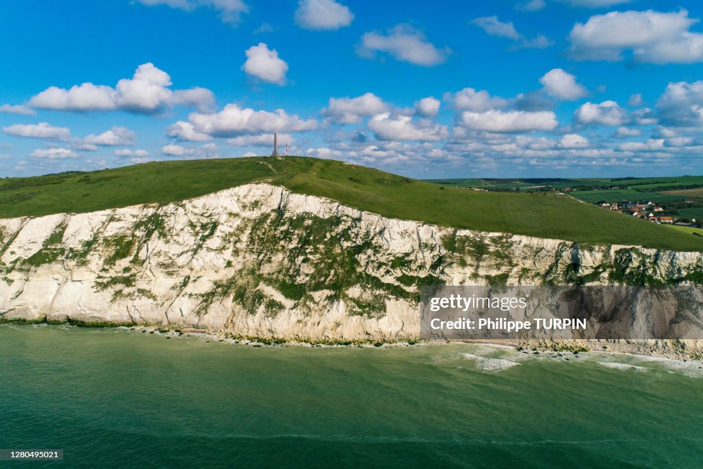France, Hauts de France, Pas-de-Calais,. Blanc-Nez cape. Dover Patrol Monument