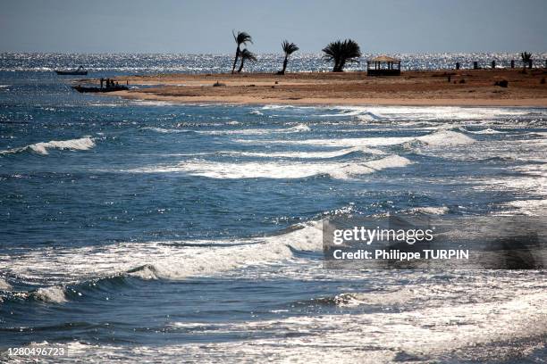 egypt, nuweiba, red sea, tabarin beach. - nuweiba beach stock pictures, royalty-free photos & images