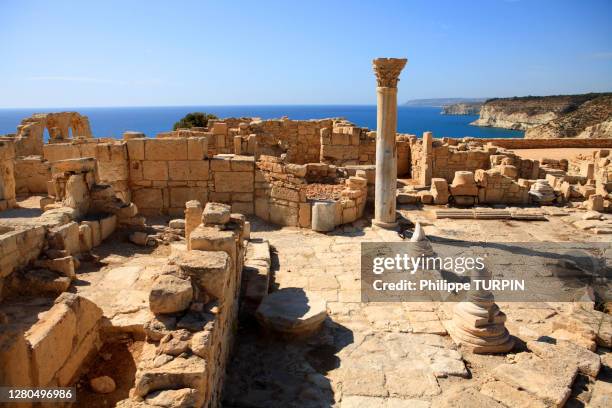 cyprus, kourion archaelogical site - republic of cyprus stock pictures, royalty-free photos & images