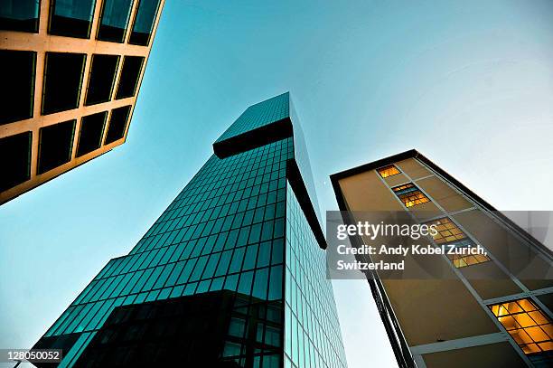 prime tower zürich - zurich stock pictures, royalty-free photos & images