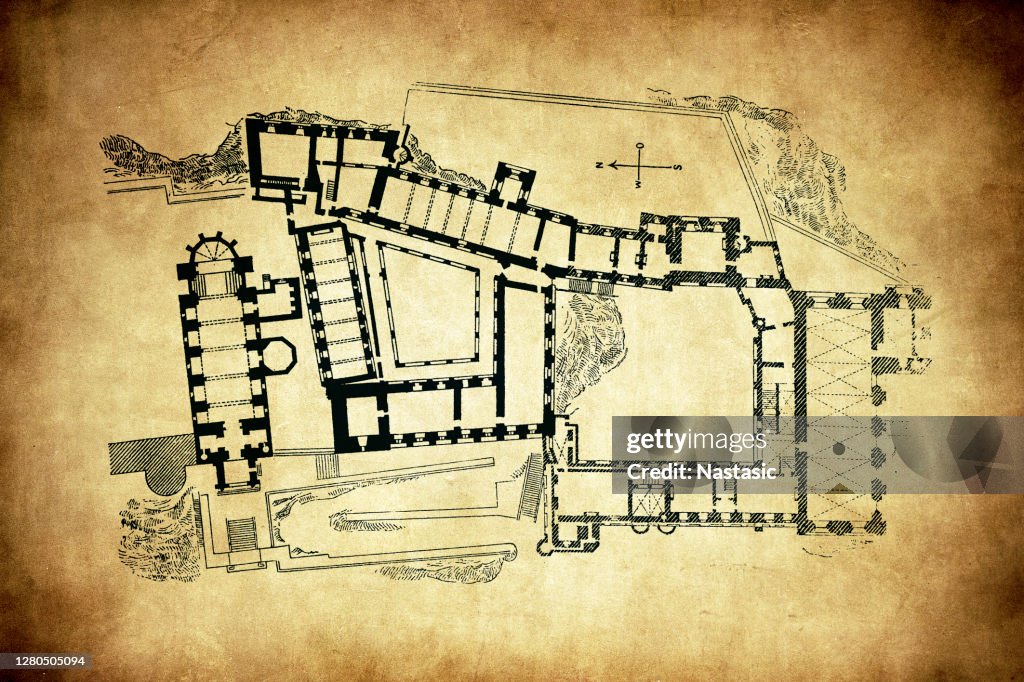 Plan of Palais des Papes , France, Avignon