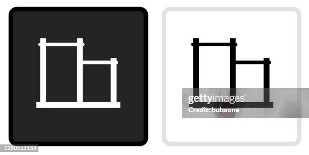 pull up bar icon on black button with white rollover - doing pull ups stock illustrations