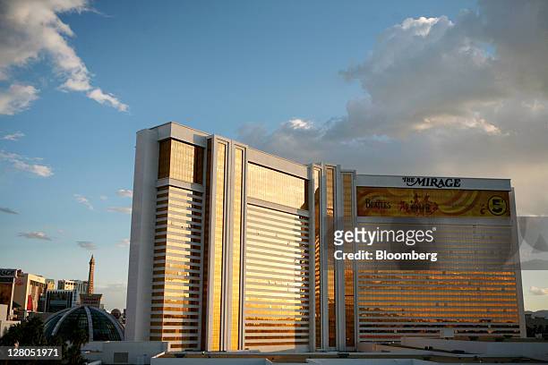 The MGM Resorts International Mirage Hotel & Casino stands in Las Vegas, Nevada, U.S., on Saturday, Oct. 1, 2011. Las Vegas is recovering from a...