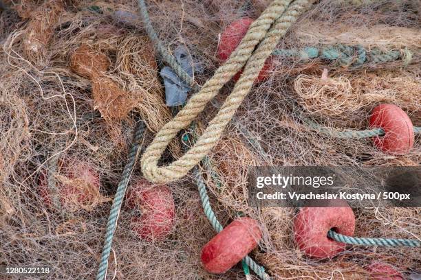 full frame shot of fishing net - hammamet beach stock pictures, royalty-free photos & images