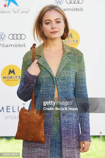 South African actress Athena Strates during presentation of 'Cosmética del Enemigo' film at Sitges Film Festival on October 16, 2020 in Sitges, Spain.