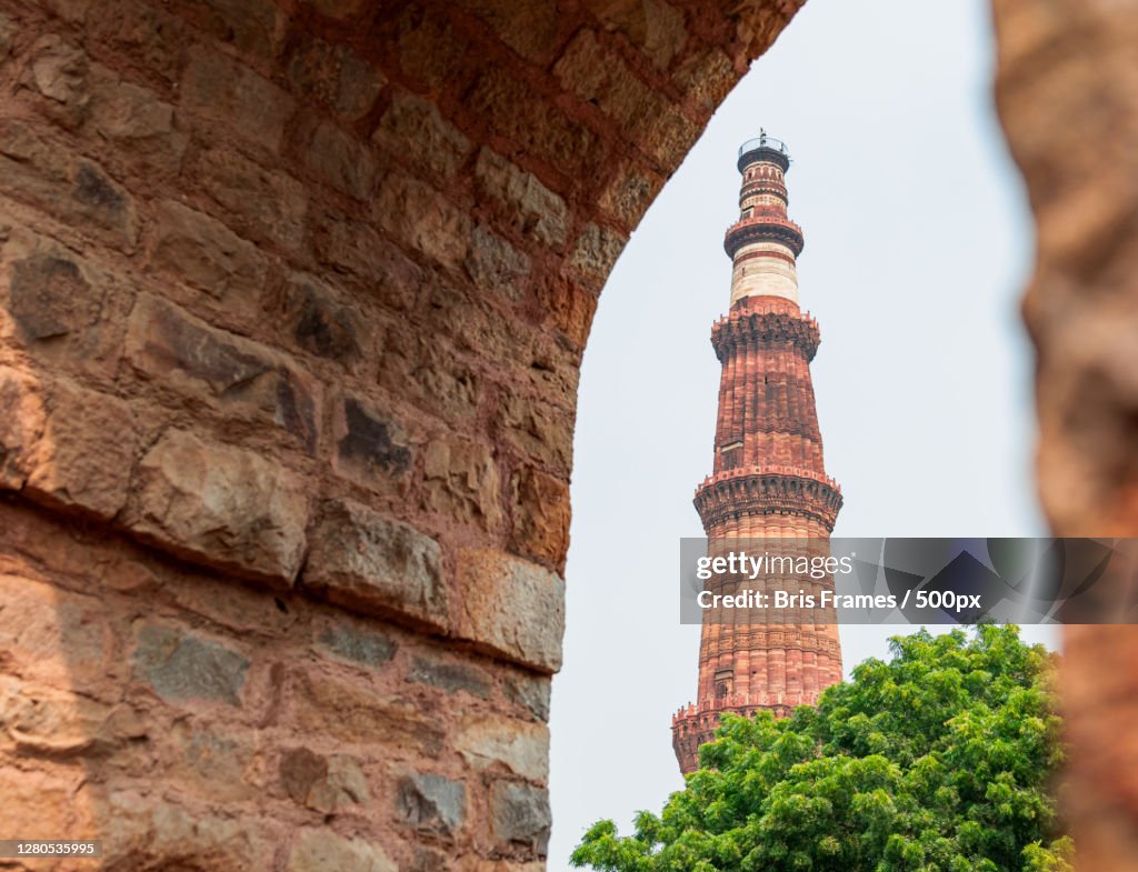 Low angle view of historical building against sky, Delhi, India