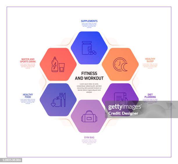 fitness and workout related process infographic template. process timeline chart. workflow layout with linear icons - runner stretching stock illustrations