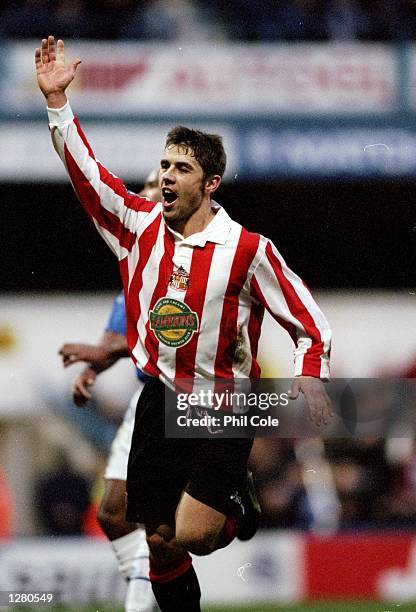 Kevin Phillips of Sunderland celebrates his goal against Queens Park Rangers in the Nationwide Division One match at Loftus Road in London. The game...