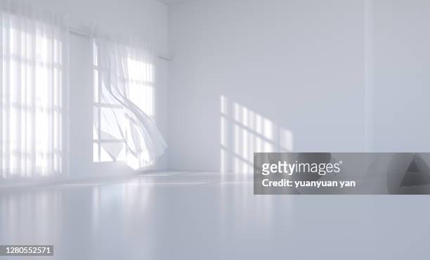 3d rendering exhibition background - window curtains stock pictures, royalty-free photos & images
