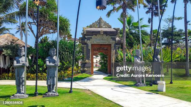 entrance of nikki beach bali in nusa dua - nusa dua stock pictures, royalty-free photos & images