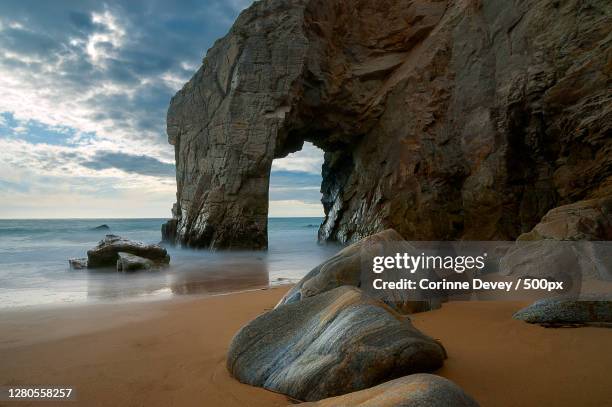 scenic view of sea against sky,quiberon,france - キブロン ストックフォトと画像