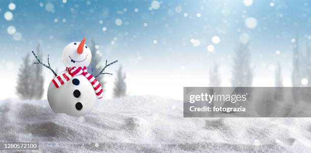 happy snowman smiling - blue snowman stock pictures, royalty-free photos & images