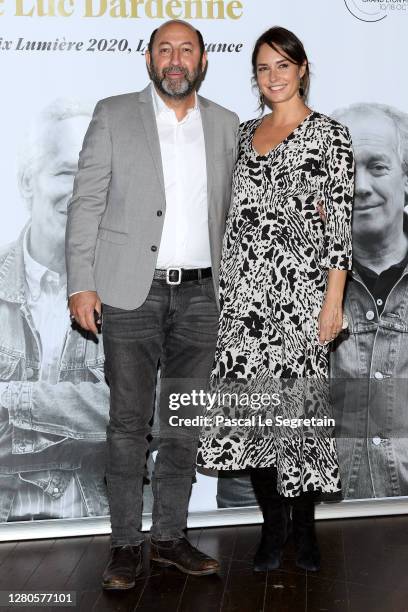 Kad Merad and Emmanuelle Cosso attend the tribute to the brothers Jean-Pierre Dardenne and Luc Dardenne at the 12th Film Festival Lumiere In Lyon on...