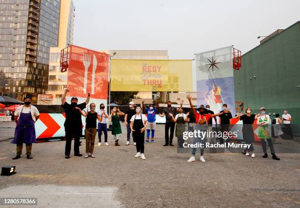 Ten of LA's best chefs and restaurants collaborated on a 10-course tasting menu that guests enjoyed from the comfort of their cars; from left to...